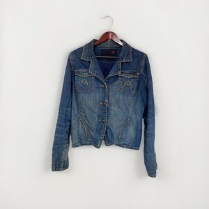 ROCAWEAR Denim Jean Jacket Women's Size Large